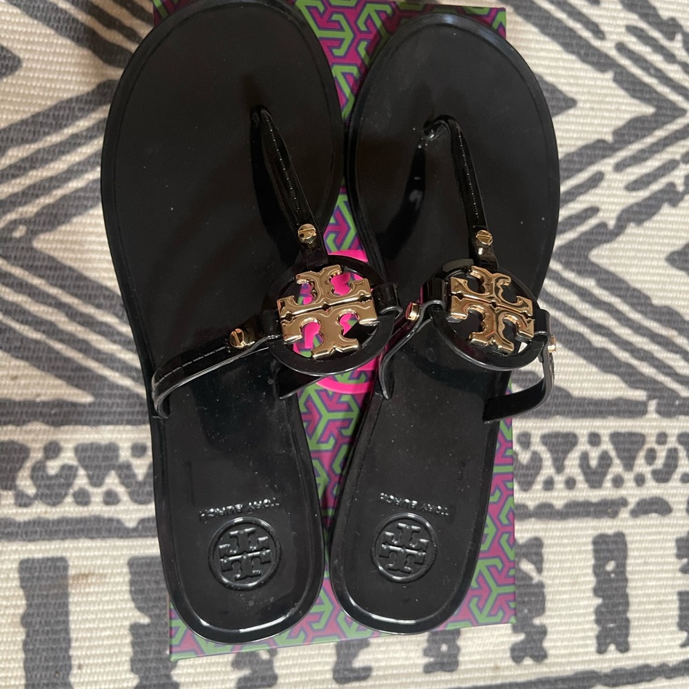 Tory Burch black flat sandal